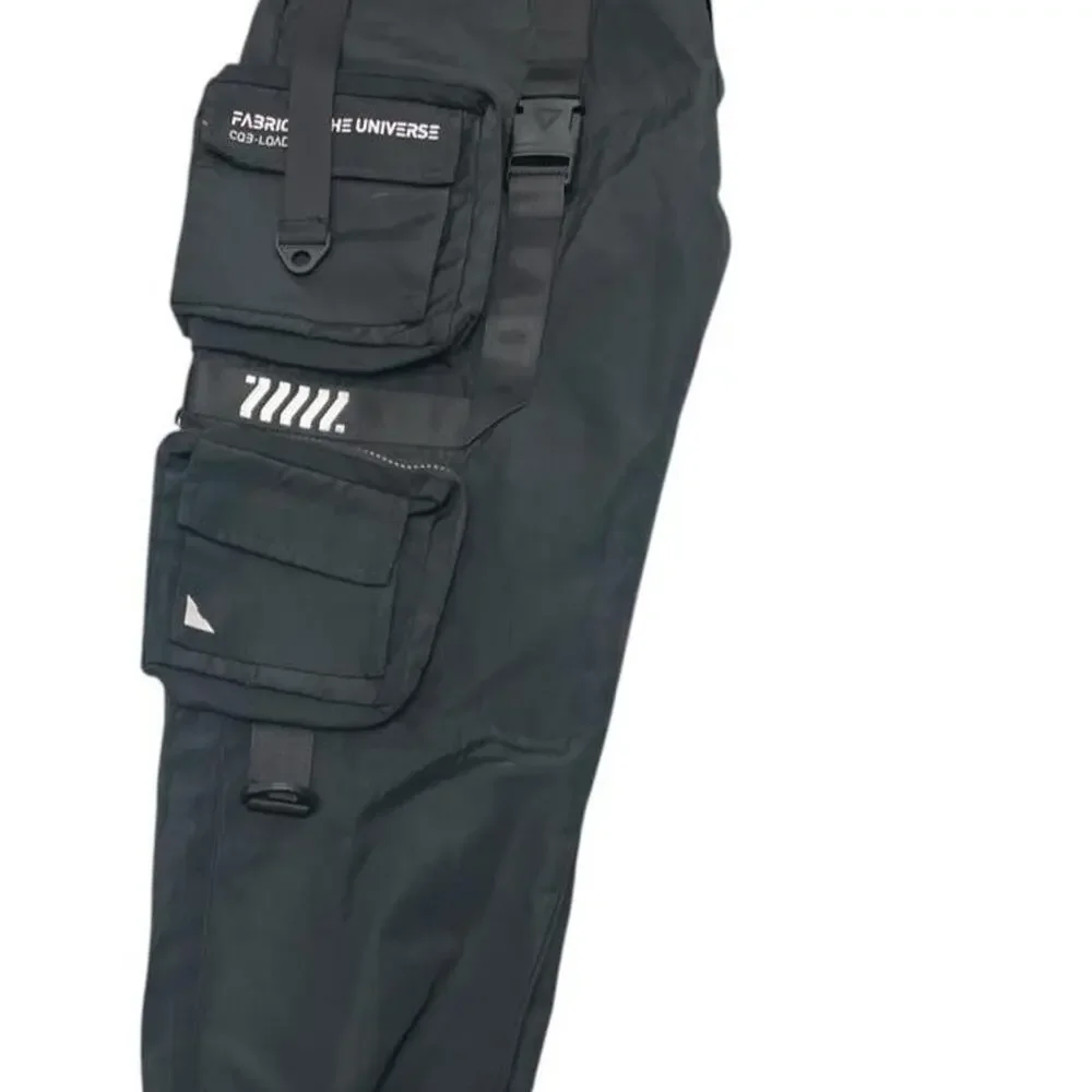 Black future culture cargo pants